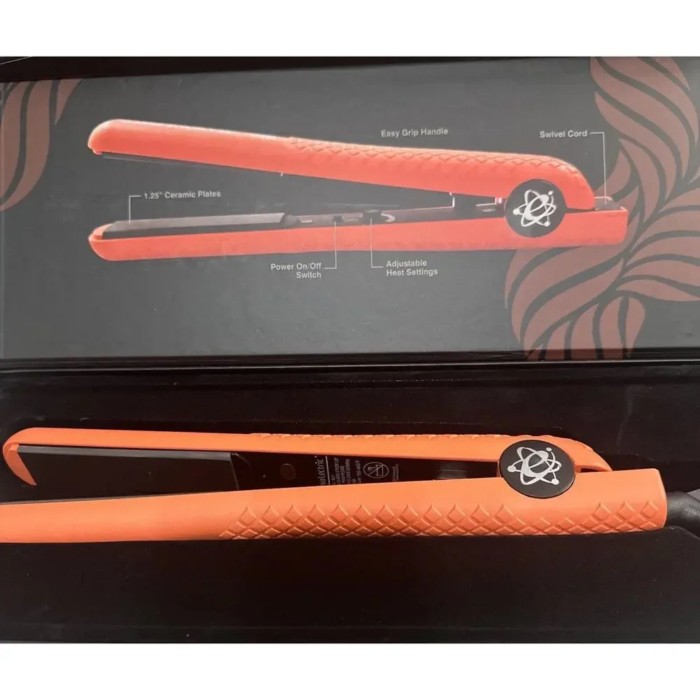 Evalectric Classic Styler Peach Please Ceramic Plate Negative Ion Straightener